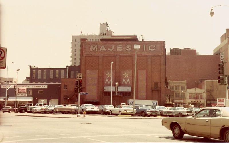 The rear of the Majestic before it was restored, 1981