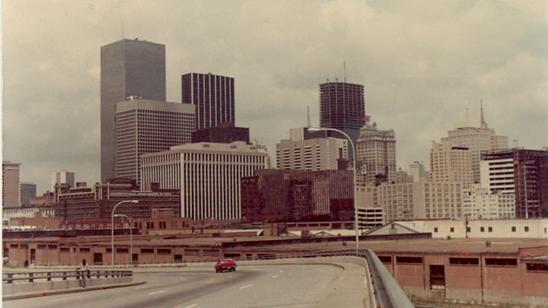 Dallas skyline, 1980s