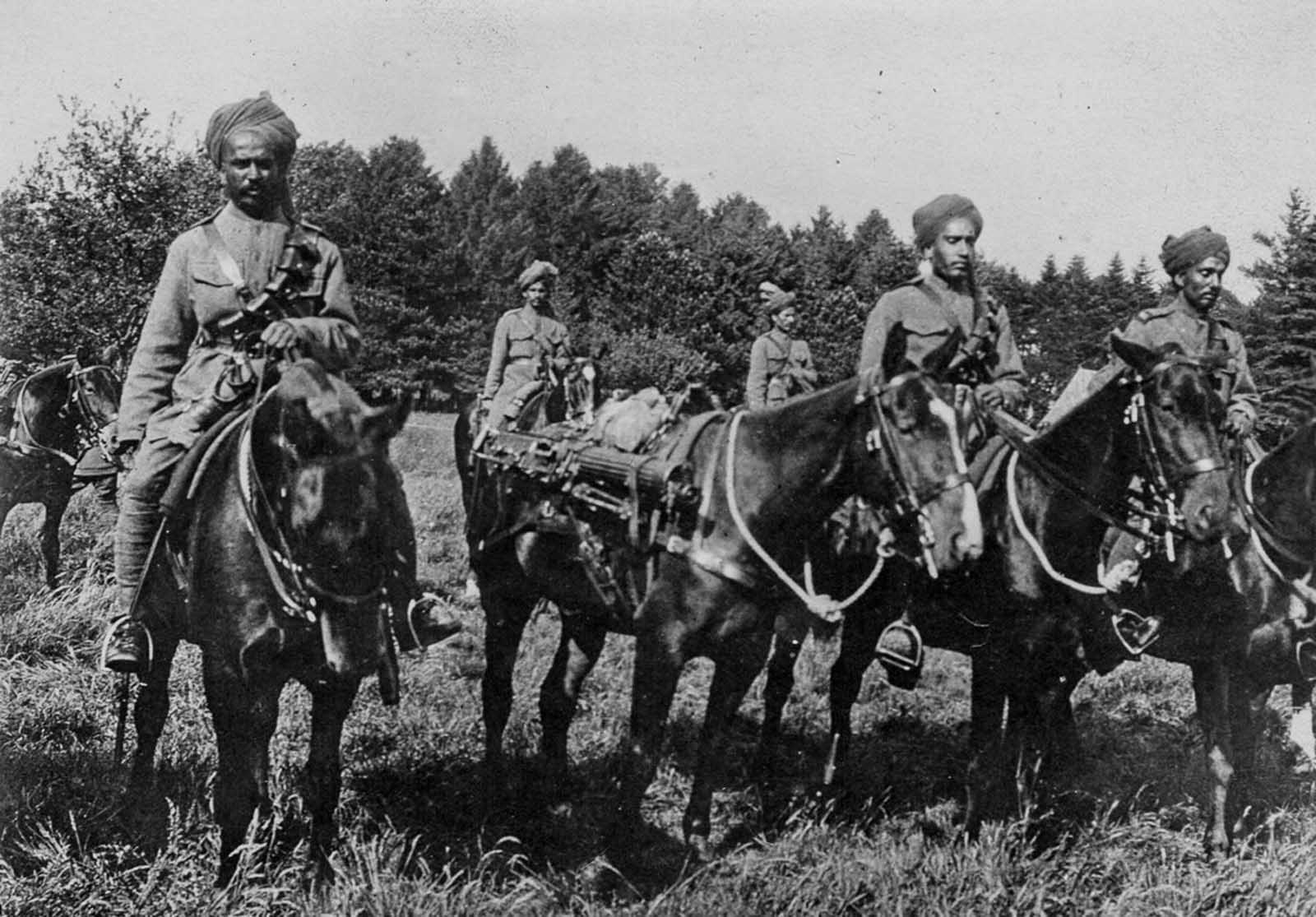 Indian cavalry of the British army. 1916.