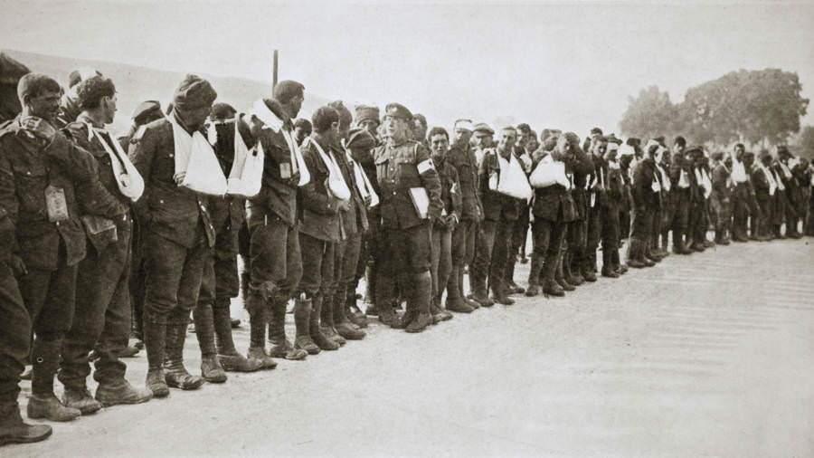 A parade of the walking wounded.