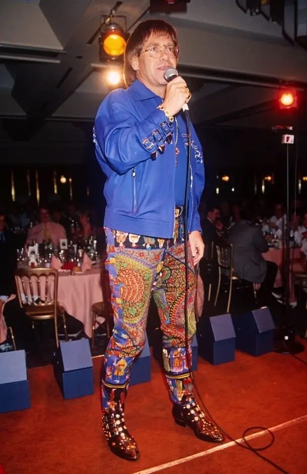 Elton John in Flamboyant cowboy costume