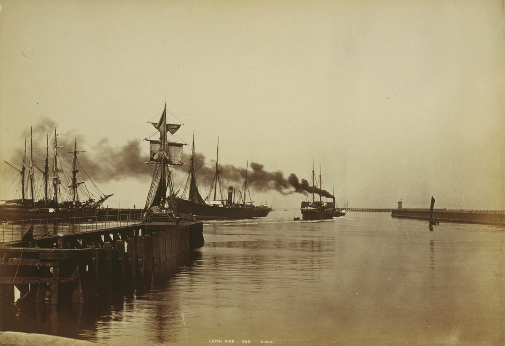 Leith Pier in Edinburgh, 1870