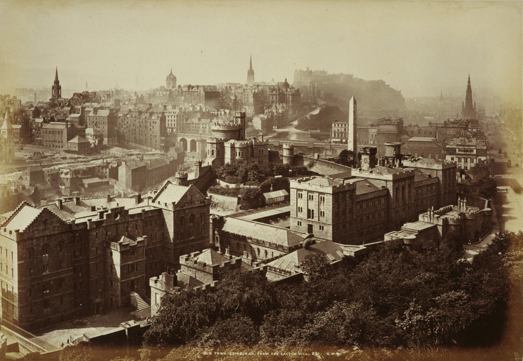 Old Town Edinburgh from the Calton Hill, 1870s