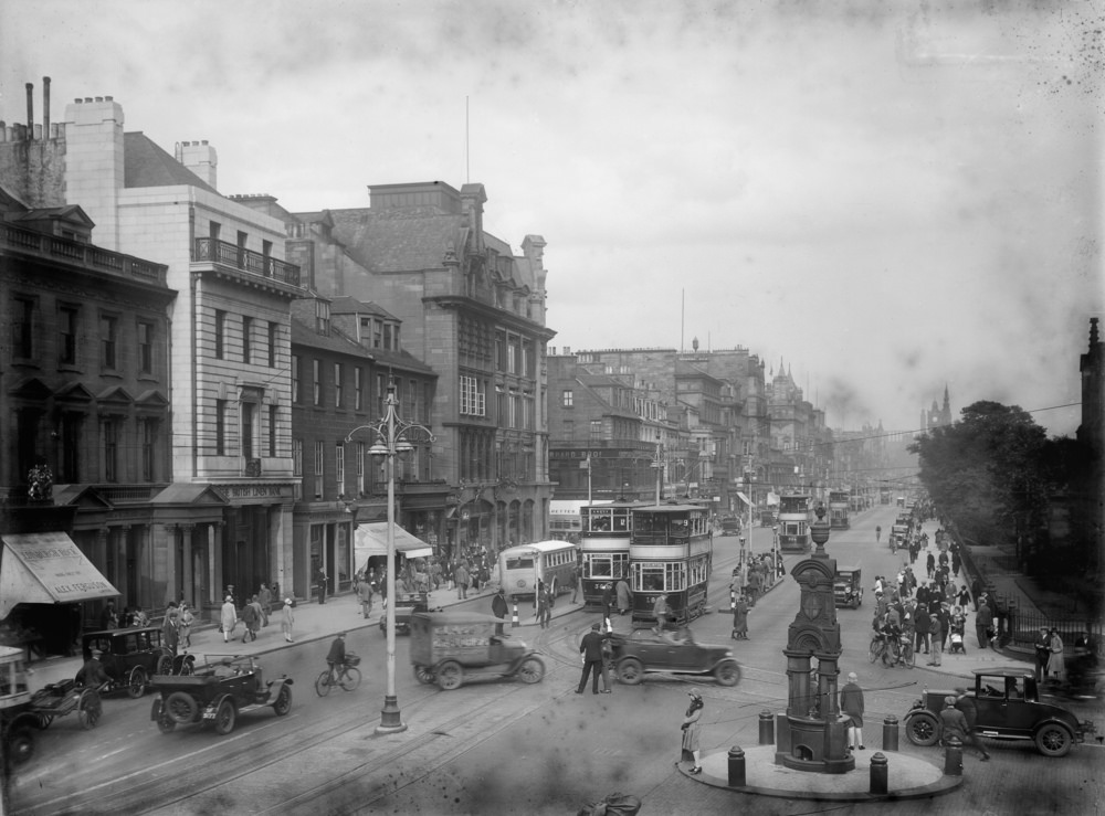 West end of Princes Street, Edinburgh, 1920s