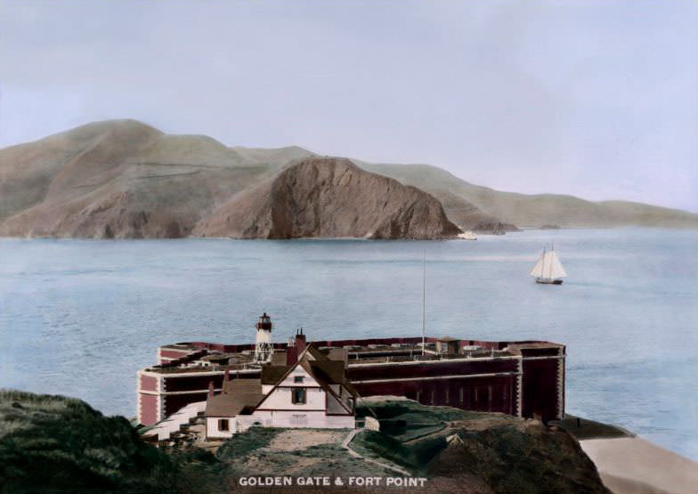Fort Point and the Golden Gate, circa 1880