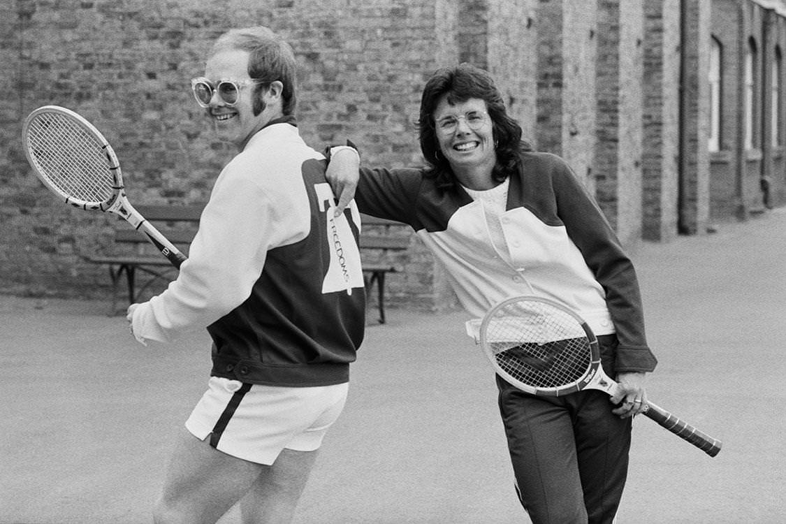 Elton John and Bille Jean King, 1975