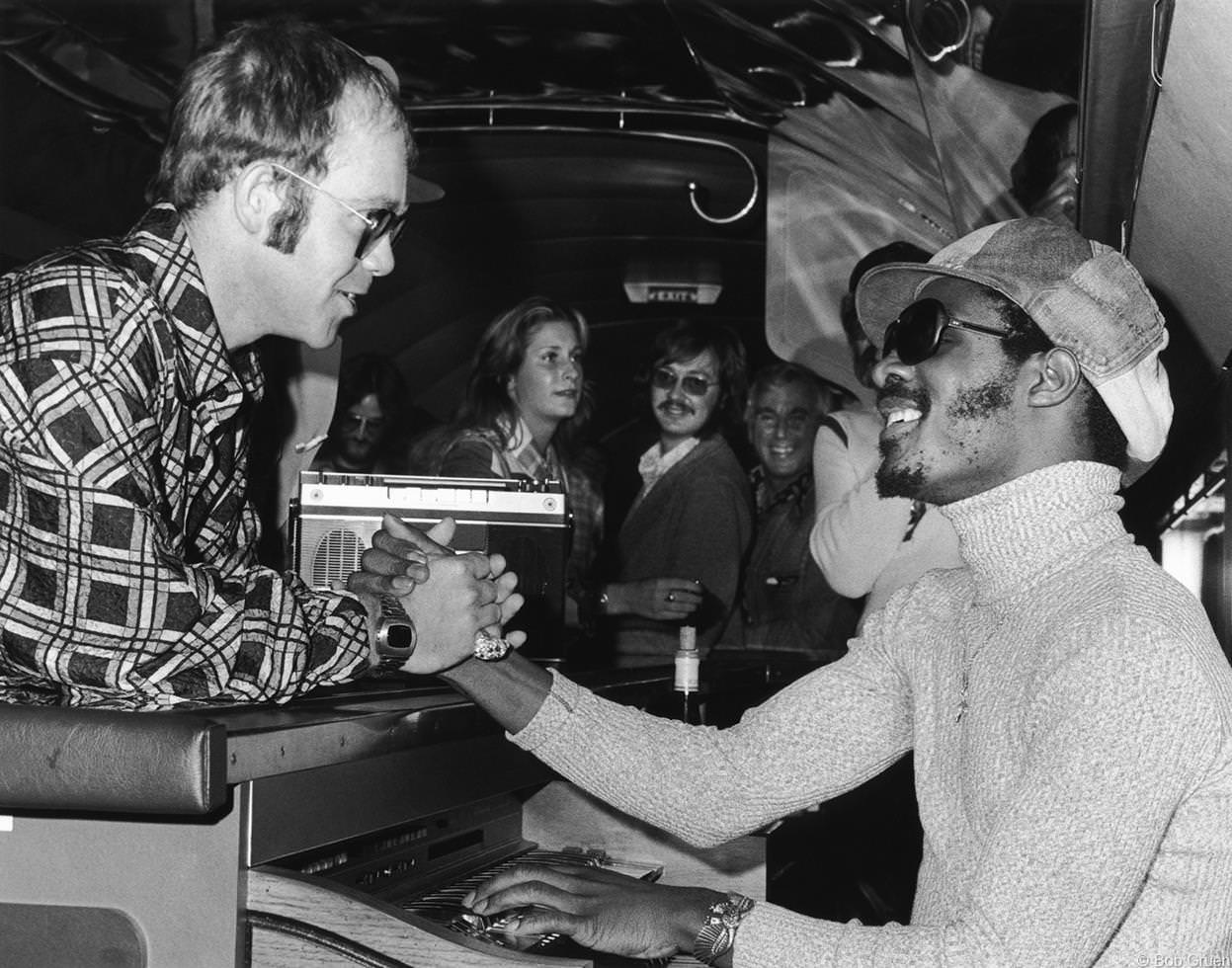Elton John & Stevie Wonder, September 24, 1973