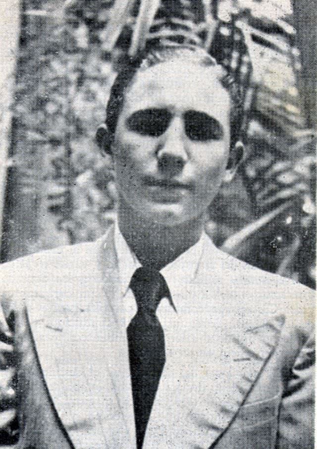 At the Jesuit Belen High School in Havana in 1944.