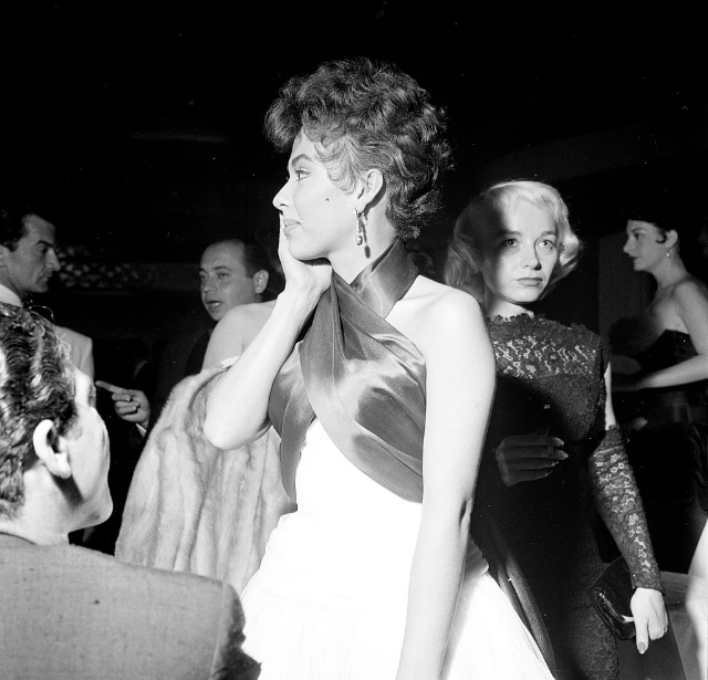 Rita Moreno attends a party in Los Angeles, circa 1955.