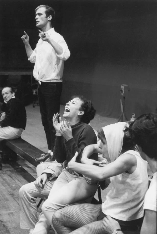 Rita Moreno finds a source of amusement during dance rehearsals for 'West Side Story,' 1960.