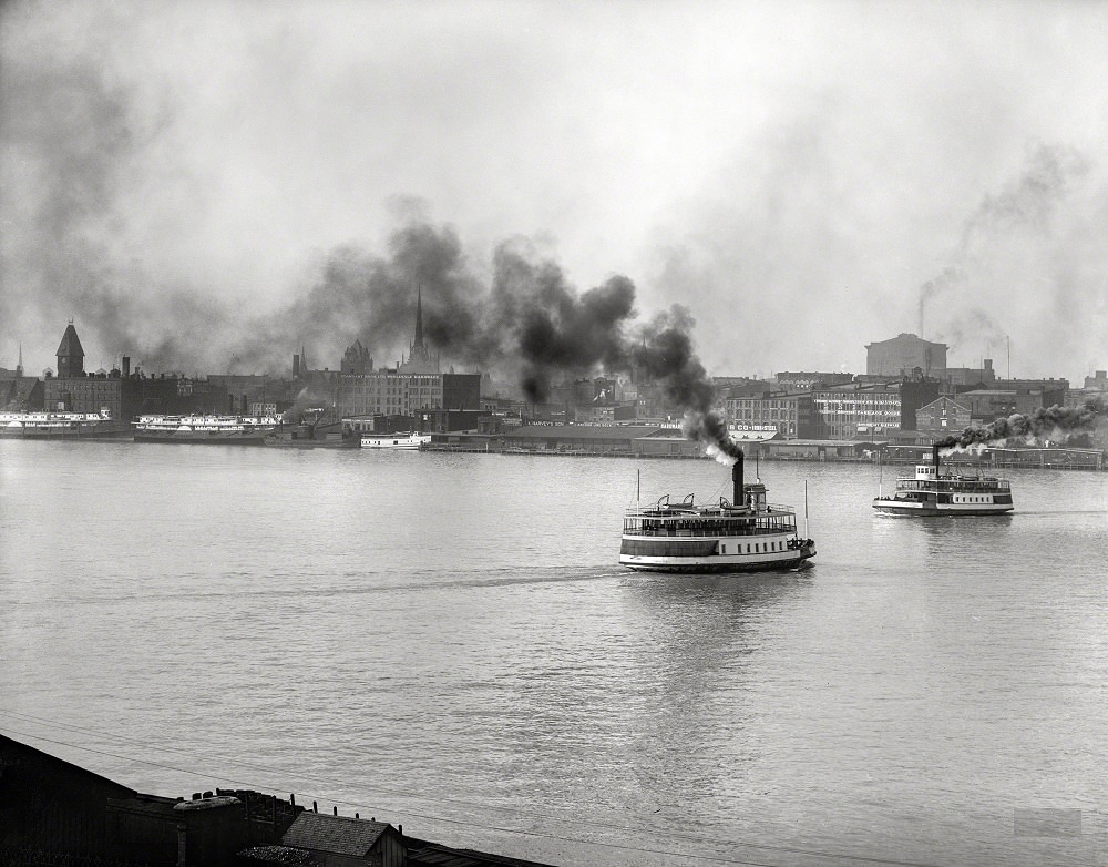 The Detroit River, 1910