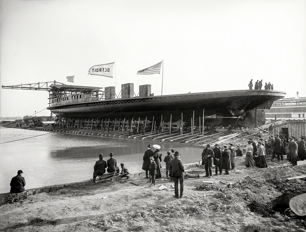 Great Lake Engineering Works. Steamer Detroit, Michigan Central Transfer, stern quarter, 1904