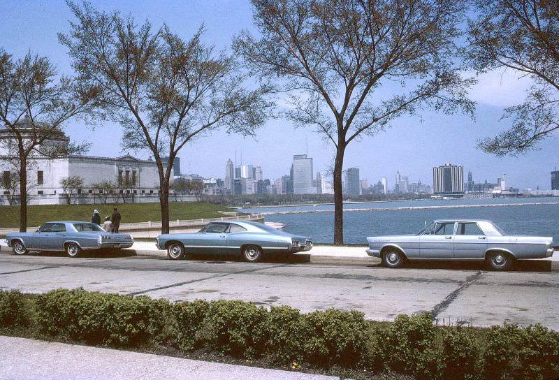 Chicago city skyline, 1967