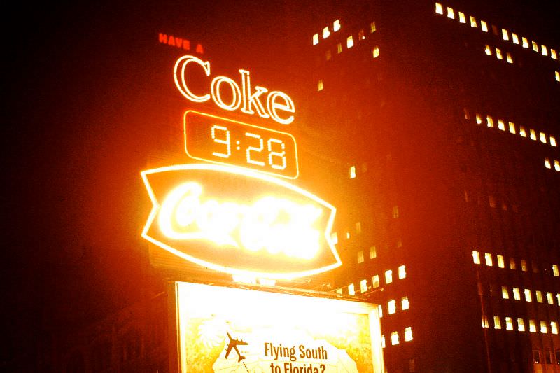 Coca Cola Sign on Michigan Avenue, 1965