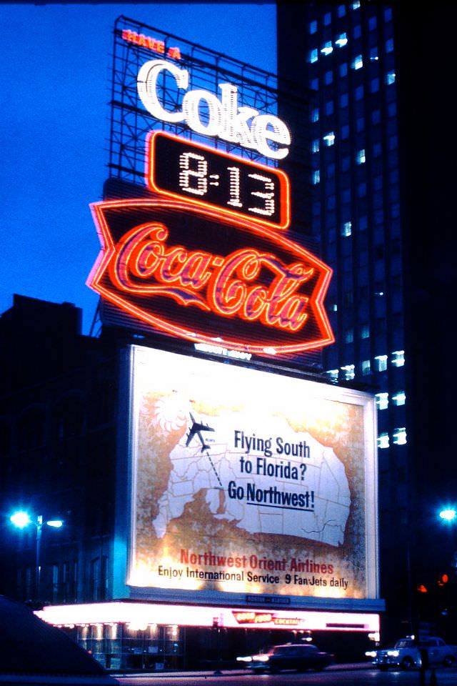 Coca Cola Sign on Michigan Avenue, 1965