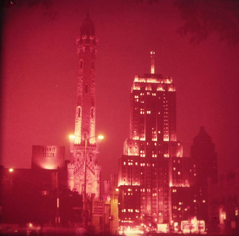 Water Tower and Palmolive Building, 1965
