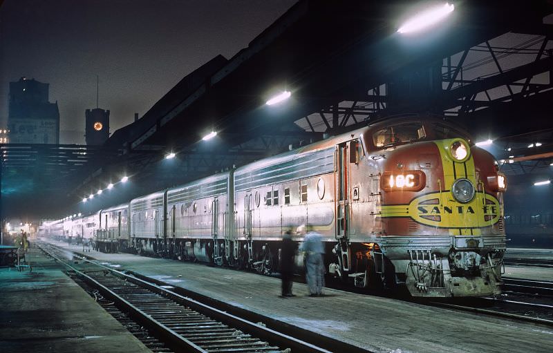 The Kansas City Chief awaiting departure from Dearvborn Station, Chicago,February 2, 1968