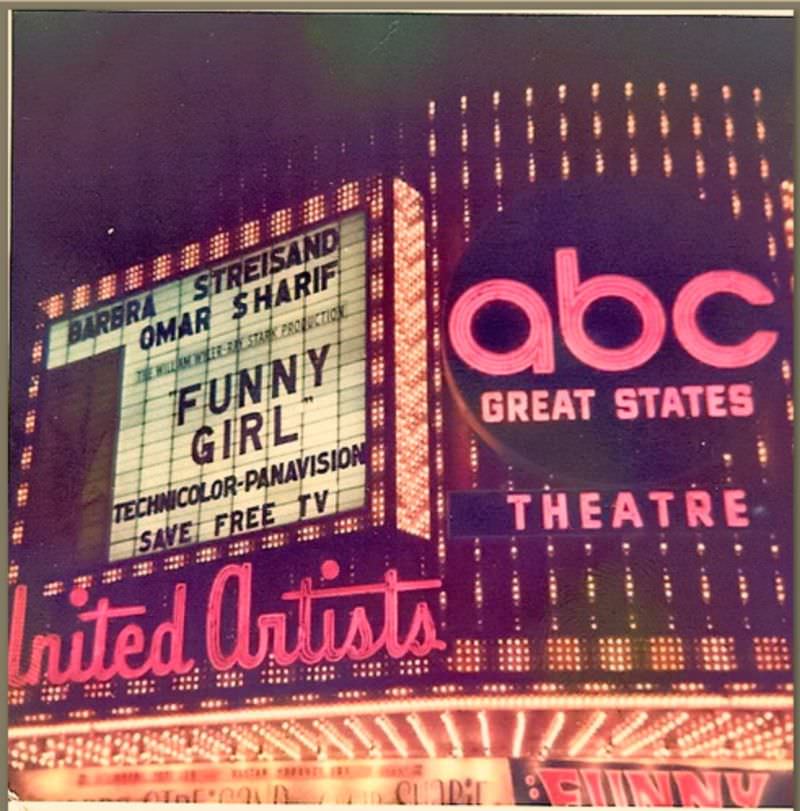 The United Artist's Theater, Chicago, 1969