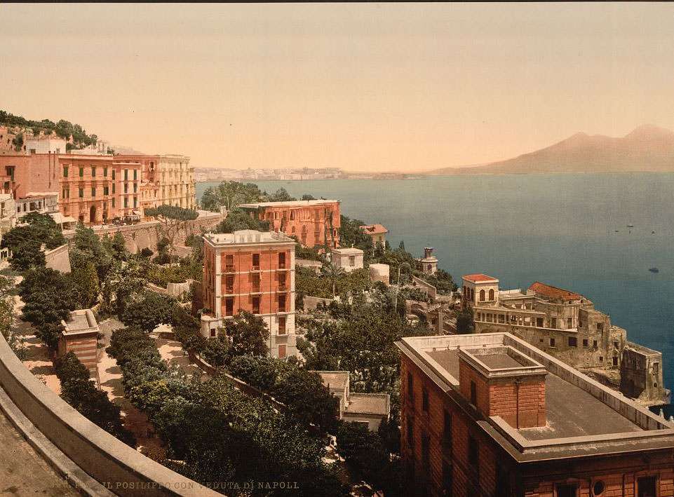 Posilippo and waterfront, Naples, 1890s