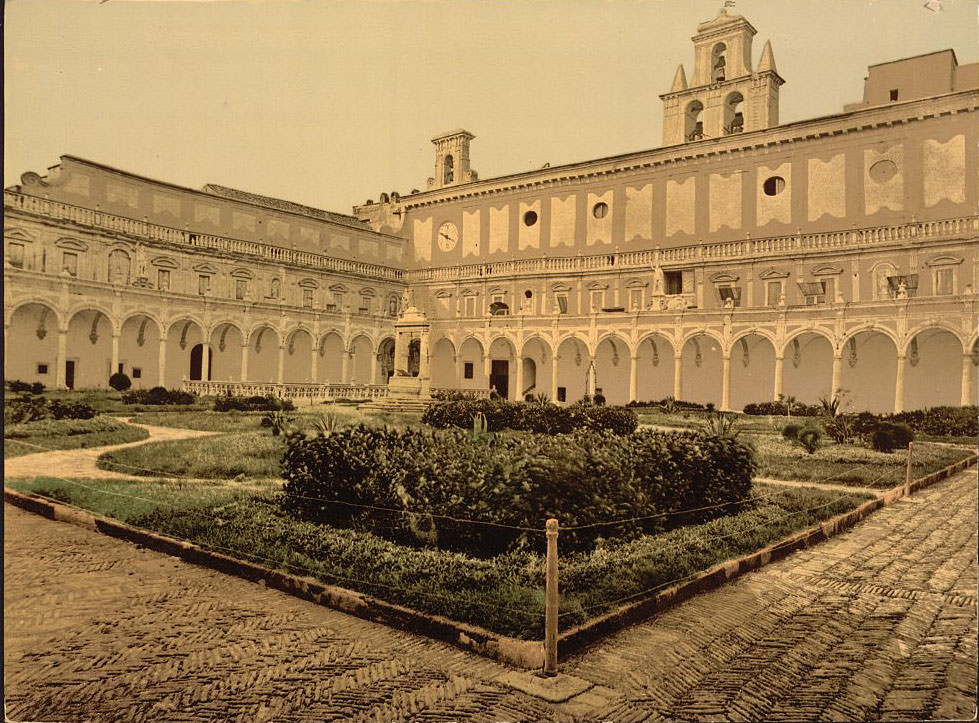 Courtyard, Naples, Italy, 1890s