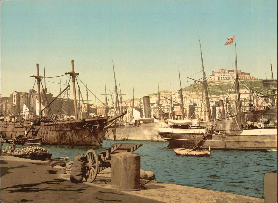 Harbor, Naples, Italy, 1890s