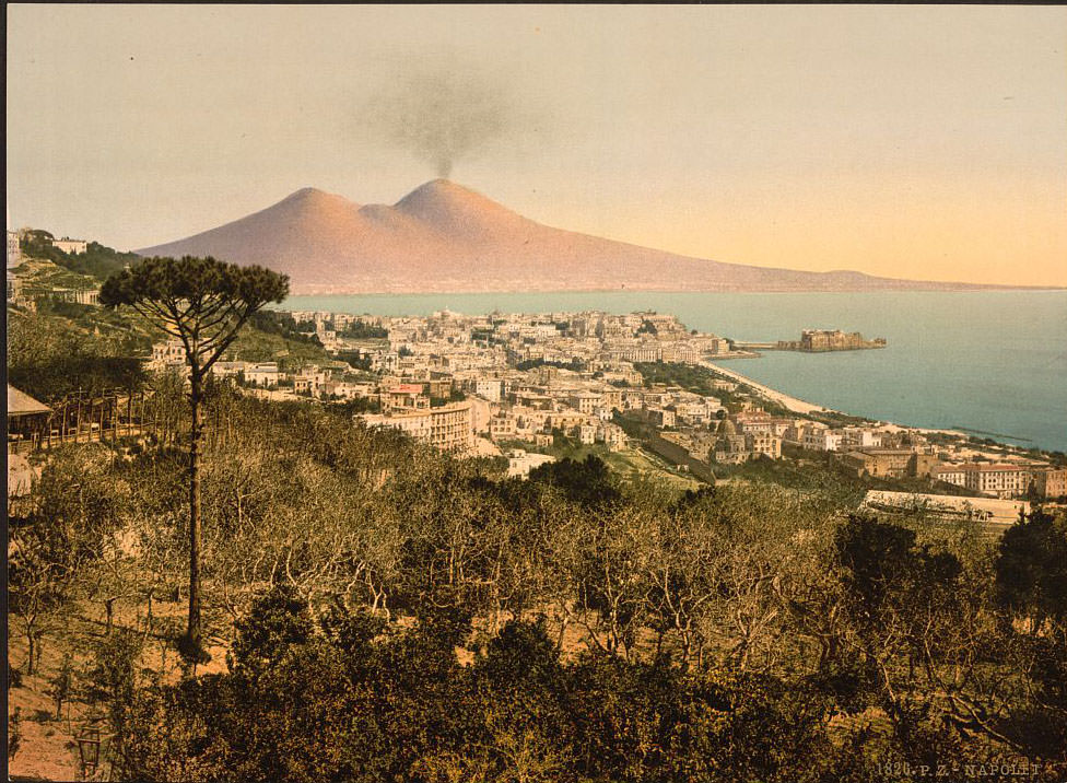 Napels from Mount Vesuvius, 1890s