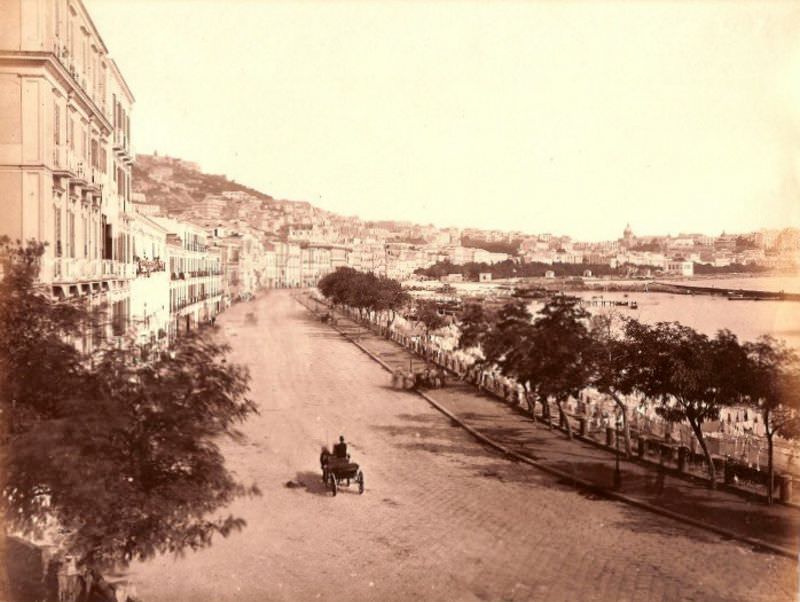 Riviera di Chiaia, Naples, 1865