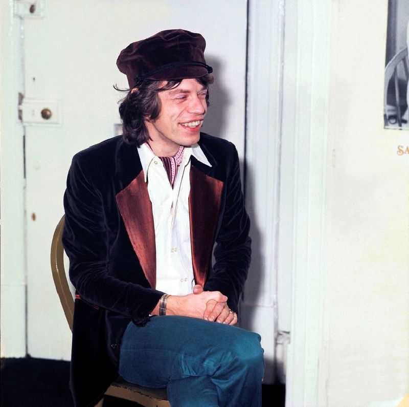 Mick Jagger in London, England in 1970