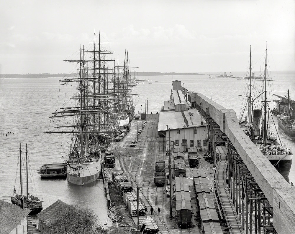 Pensacola Bay, Pensacola Harbor, Florida, 1903