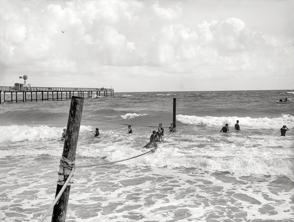 Surf bathing at Palm Beach, Florida, 1904