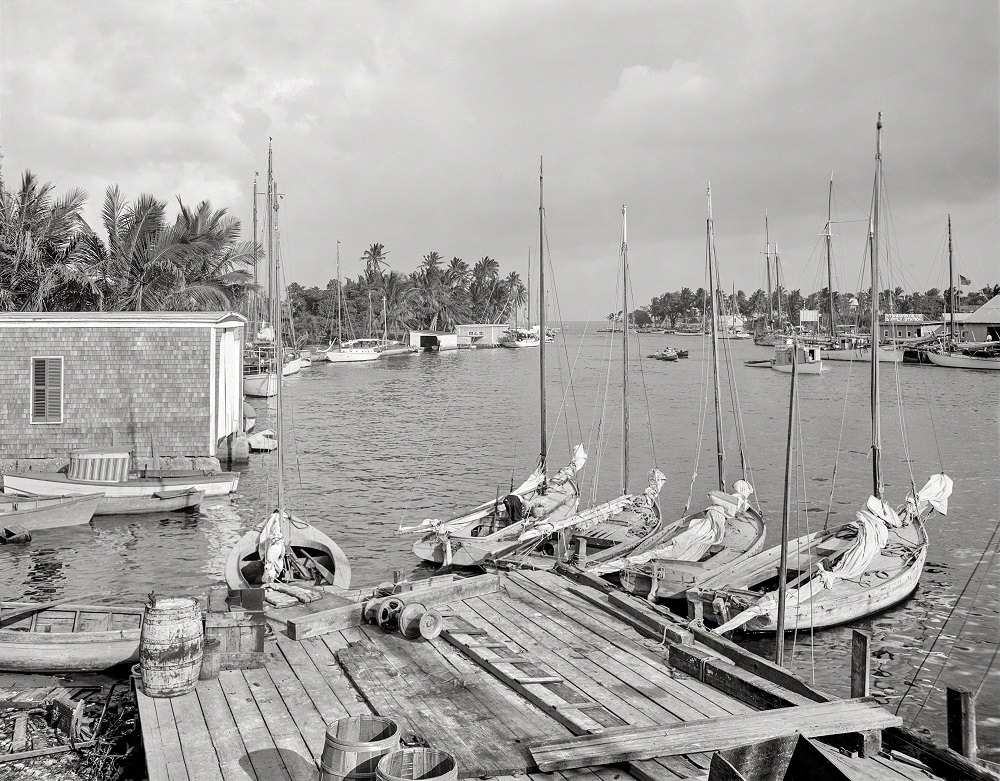 Mouth of the Miami River and Biscayne Bay, 1910
