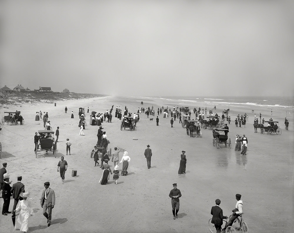 The beach at Seabreeze, Daytona, Florida, 1904