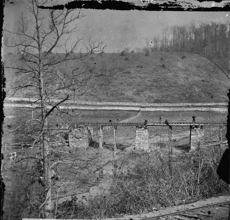 A bridge at nearby Hanover Junction that was burned by the Confederates prior to the Battle of Gettysburg.