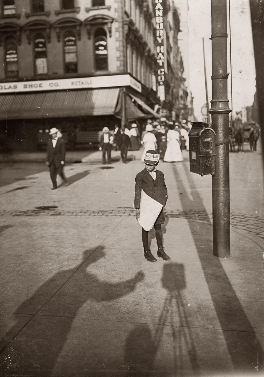 John Howell, an Indianapolis newsboy. Makes 75 cents some days. Begins at 6 A.M., Sundays, August 1908.