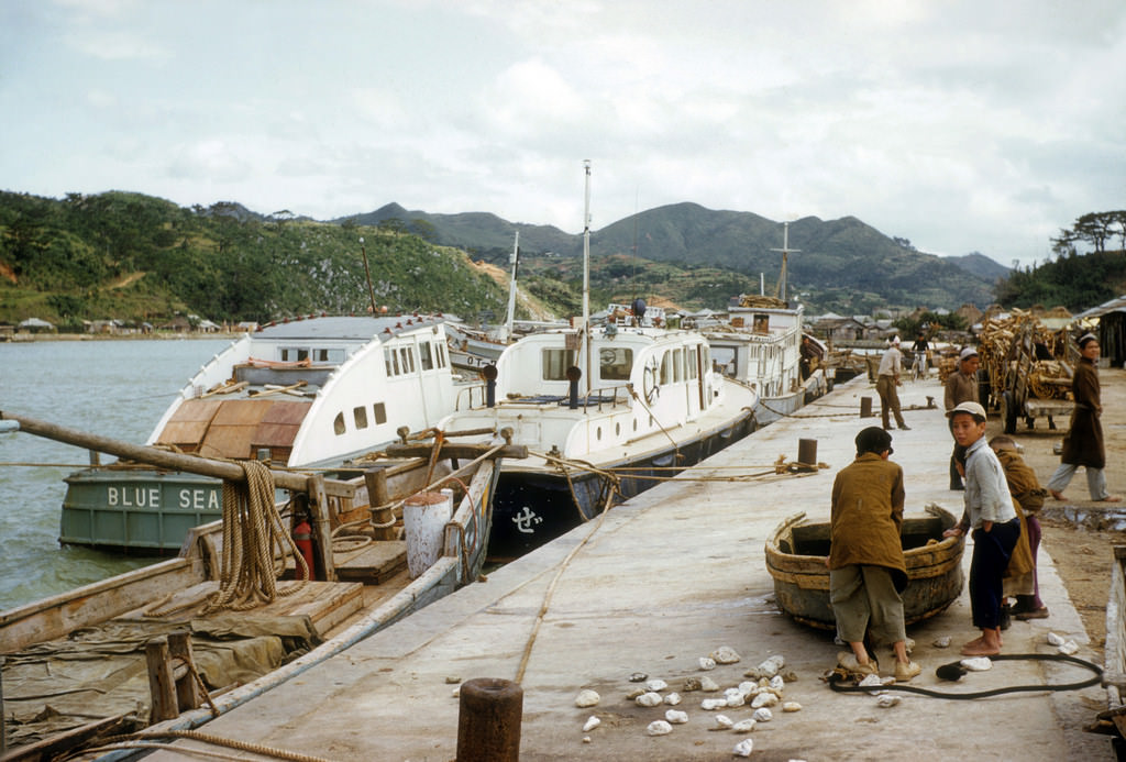 Boats in Okinawa, 1950s