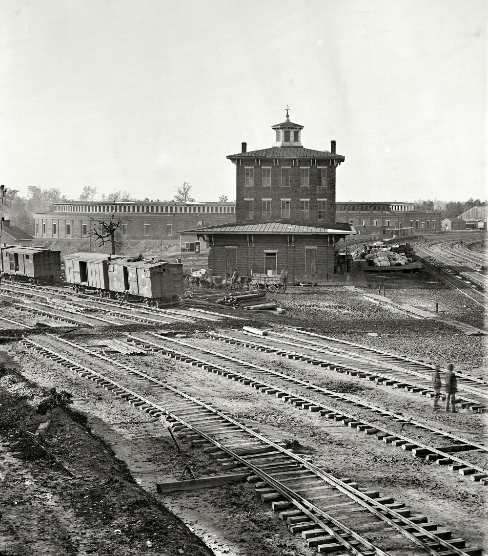Railroad yards at Atlanta, 1864