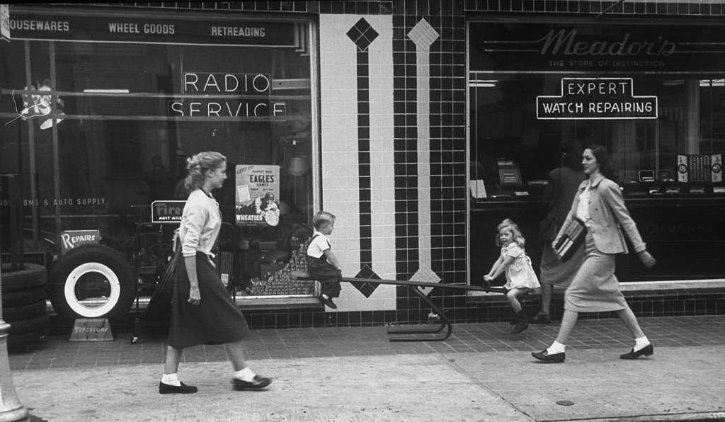 Teenage girls wearing the fad of bobby sox, Atlanta November 1947