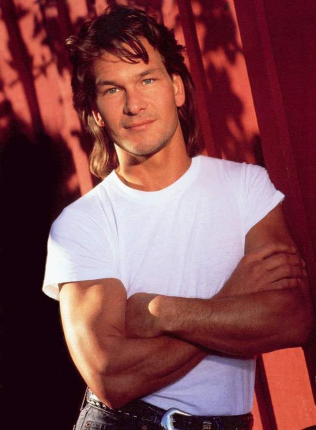 Fabulous Photos Of Young Patrick Swayze in Mullet Hairstyle From 1980s and1990s