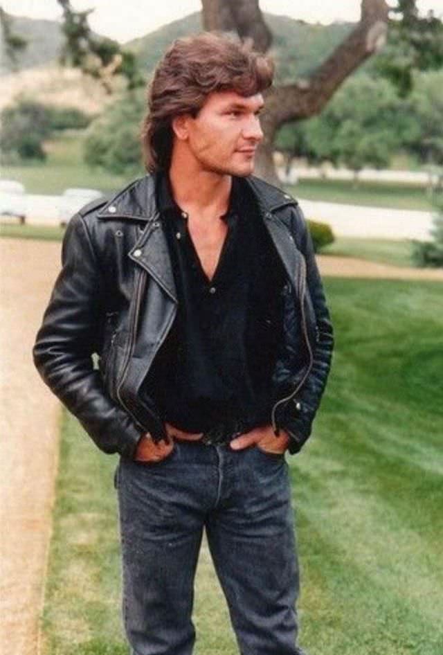 Fabulous Photos Of Young Patrick Swayze in Mullet Hairstyle From 1980s and1990s