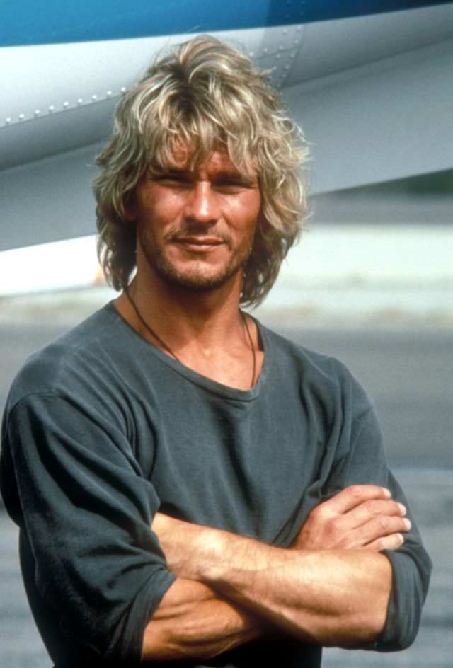 Fabulous Photos Of Young Patrick Swayze in Mullet Hairstyle From 1980s and1990s