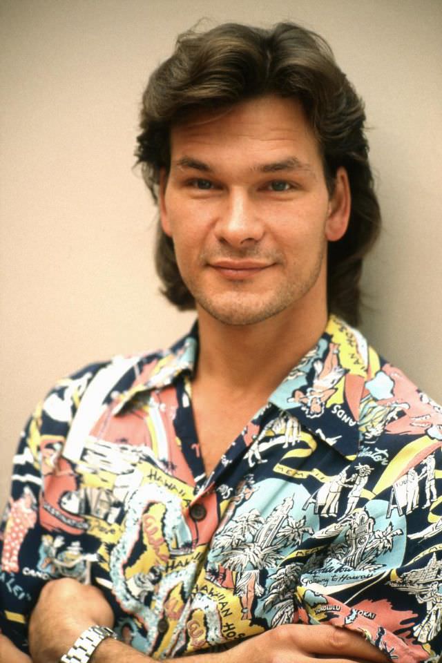 Fabulous Photos Of Young Patrick Swayze in Mullet Hairstyle From 1980s and1990s
