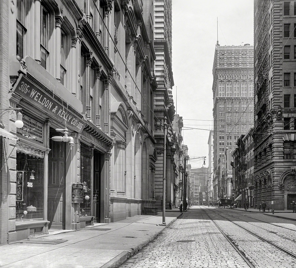 Wood Street, looking east, Pittsburgh, Pennsylvania, 1908