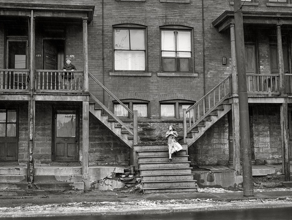 In a slum area of Pittsburgh, Pennsylvania, January 1941