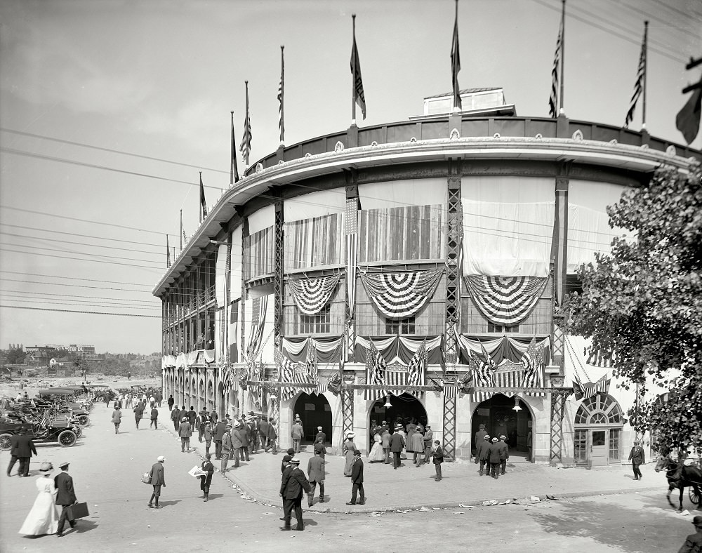 Entrance to Forbes Field, Pittsburgh, 1912
