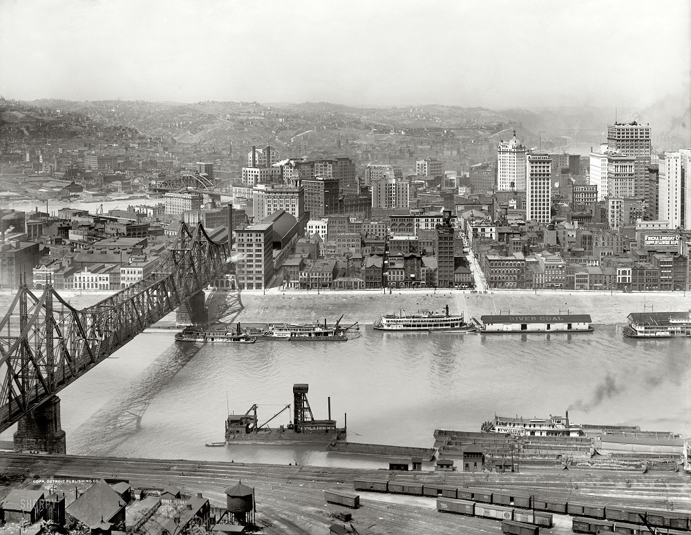 Wabash Bridge, Monongahela River, Pittsburgh, Pennsylvania, 1908