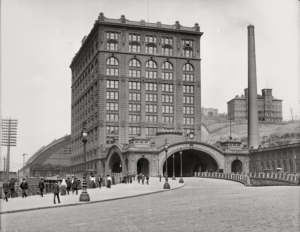 Union Station, Pittsburgh, Detroit Publishing Co, 1902