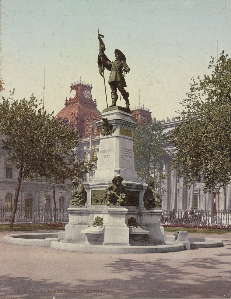 Statue of Maisonneuve, Montreal 1901