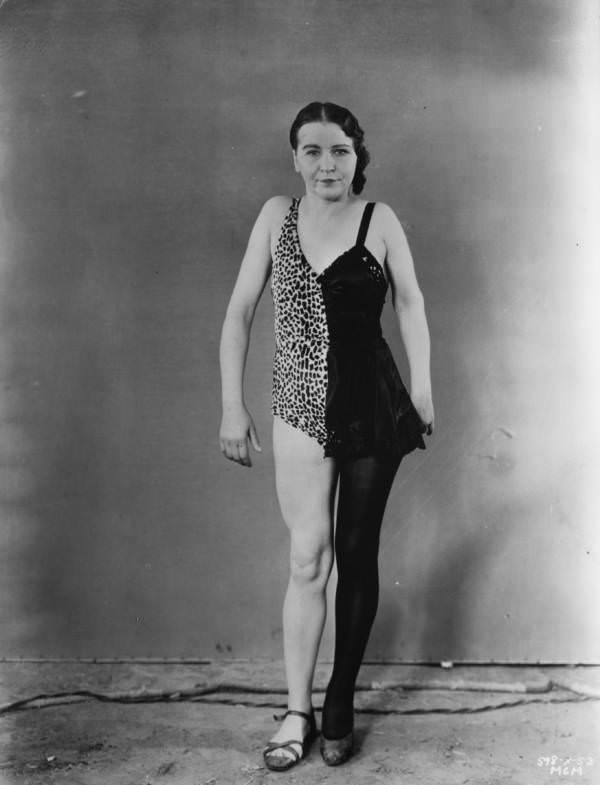 The well-known circus sideshow performer Josephine-Joseph, whose half male, half female body earned them a role in the film Freaks, 1932