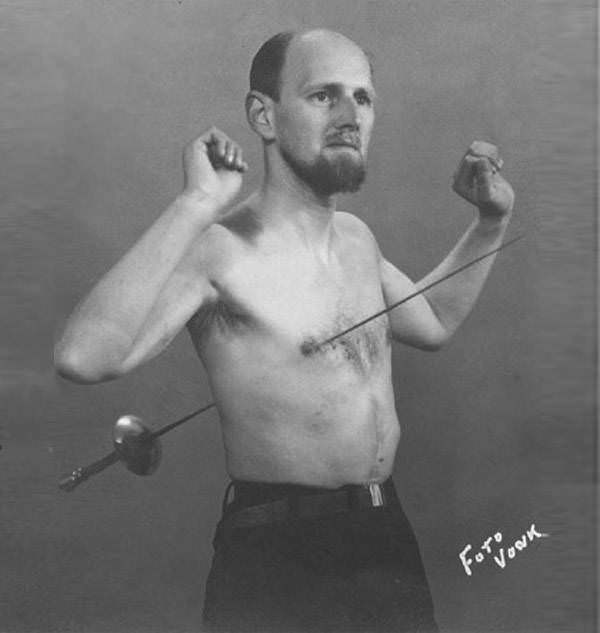Mirin Dajo became famous for astounding the medical community by piercing his body with all kinds of objects seemingly without injury, 1940s