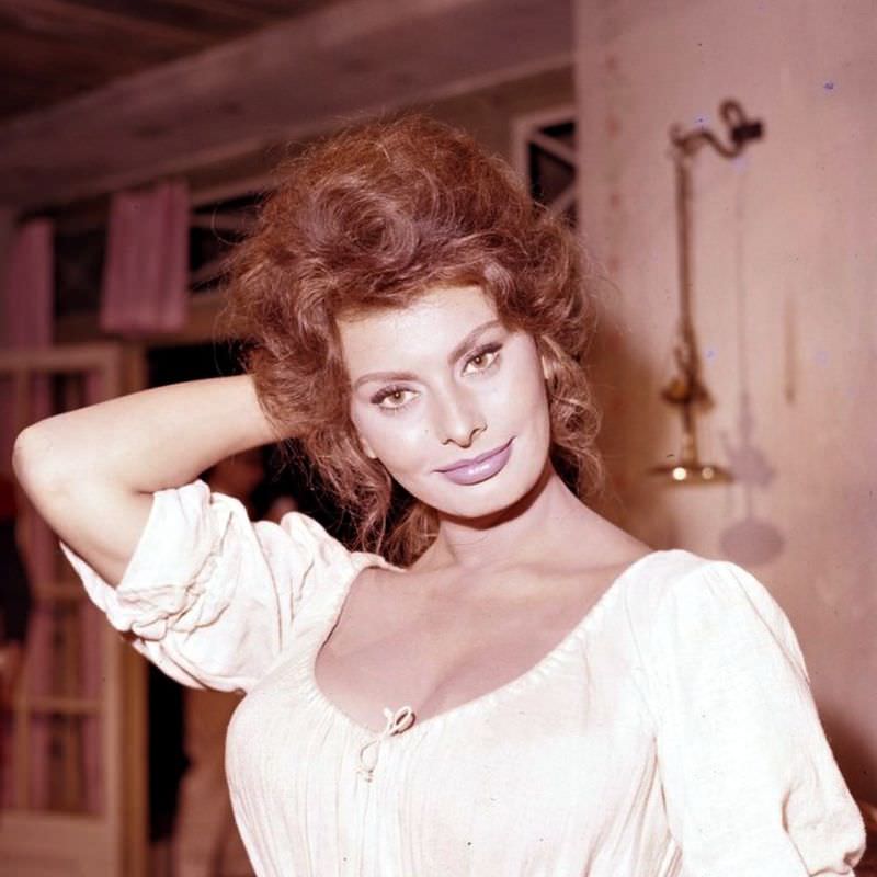 Beautiful Sophia Loren On The Set Of Madame, 1961